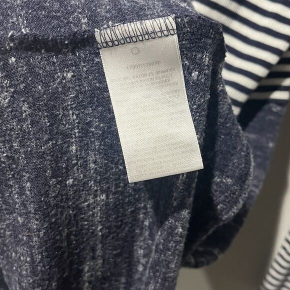 Anthropologie Dolan Dress Women’s Small Blue Mixed Stripe Wrap Left Coast - Picture 6 of 9